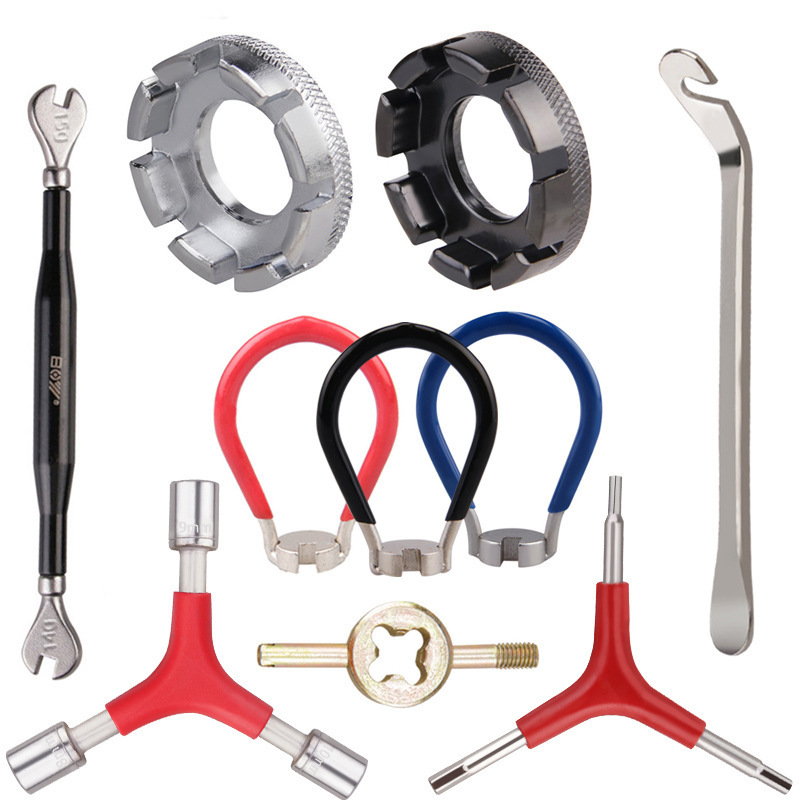 8 Groove Bicycle Rim Adjustment Wrench Repair Service Tool Key Wrench Accessories Bicycle Spoke Joint Wrench Bike Tool