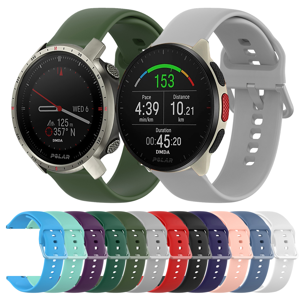 Silicone Soft Strap For Polar Grit X X2 Pro Titan 20mm 22mm Sport Band For Polar Vantage M3 M2 M V3 IGNITE2 3 Pacer Pro Bracelet