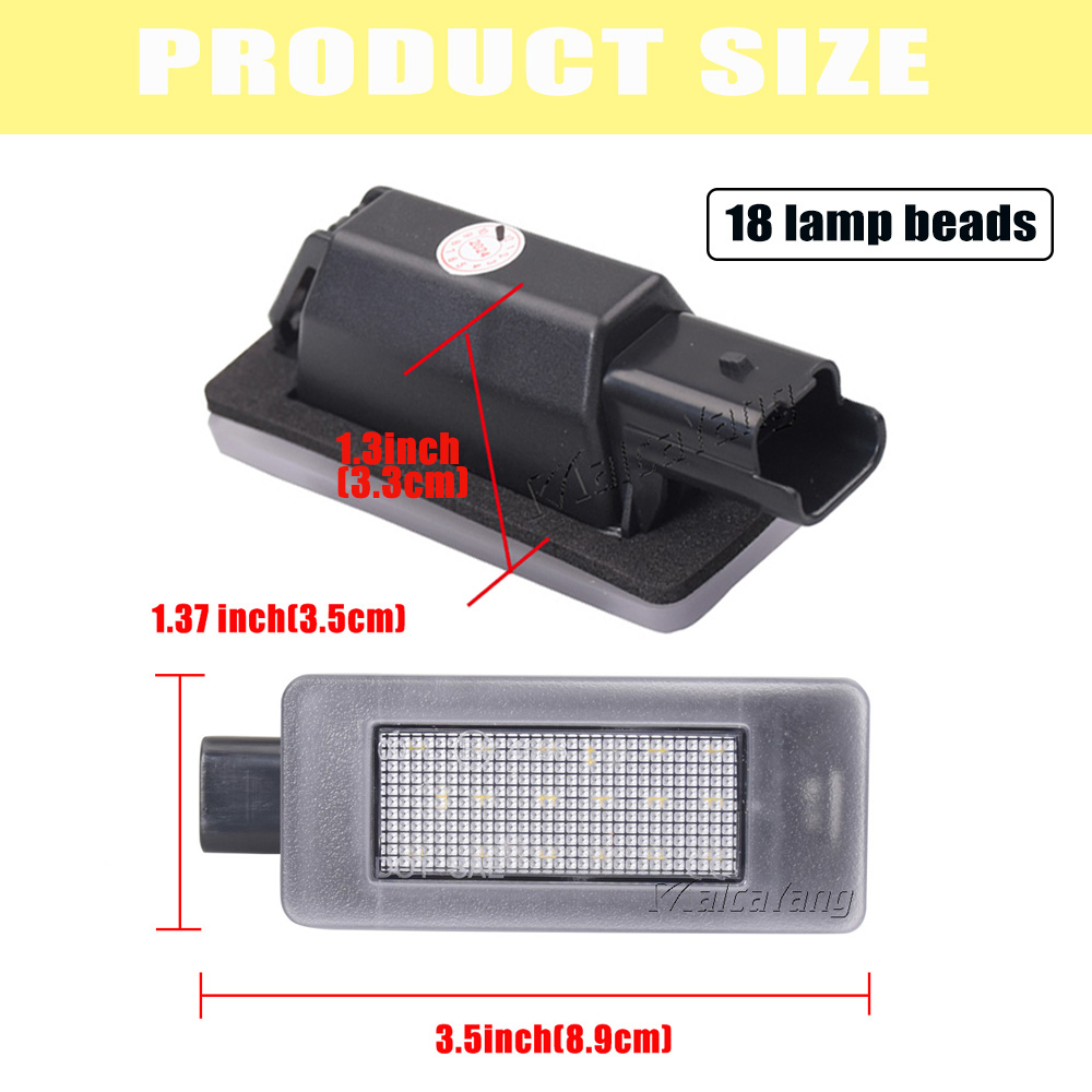 2Pcs For Peugeot 207 CC 208 2008 308 3008 508 5008 Citroen C3 C4 C5 White LED Number License Plate Light 9682403680