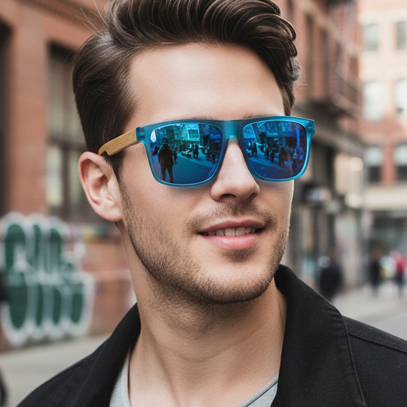 New Style Retro UV-protective Bamboo And Wood Sunglasses For Men Trendy And Versatile Sun Protection Sunglasses 3052