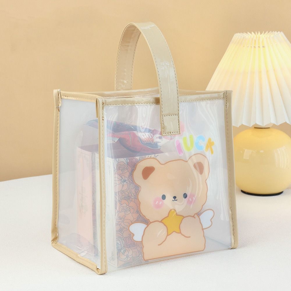 Transparent Bag Summer Travel Portable Swimming PVC Jelly Beach Bag Large Capacity Shoulder Bag Tote Bags
