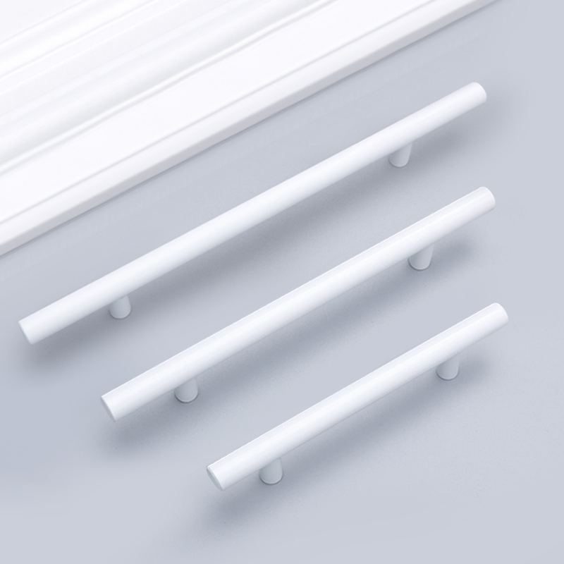 1Pcs Cabinet Pulls White Aluminum alloy Kitchen Drawer Pulls Cabinet Handles, T Bar Cabinet Handles Drawer Cabinet Knobs