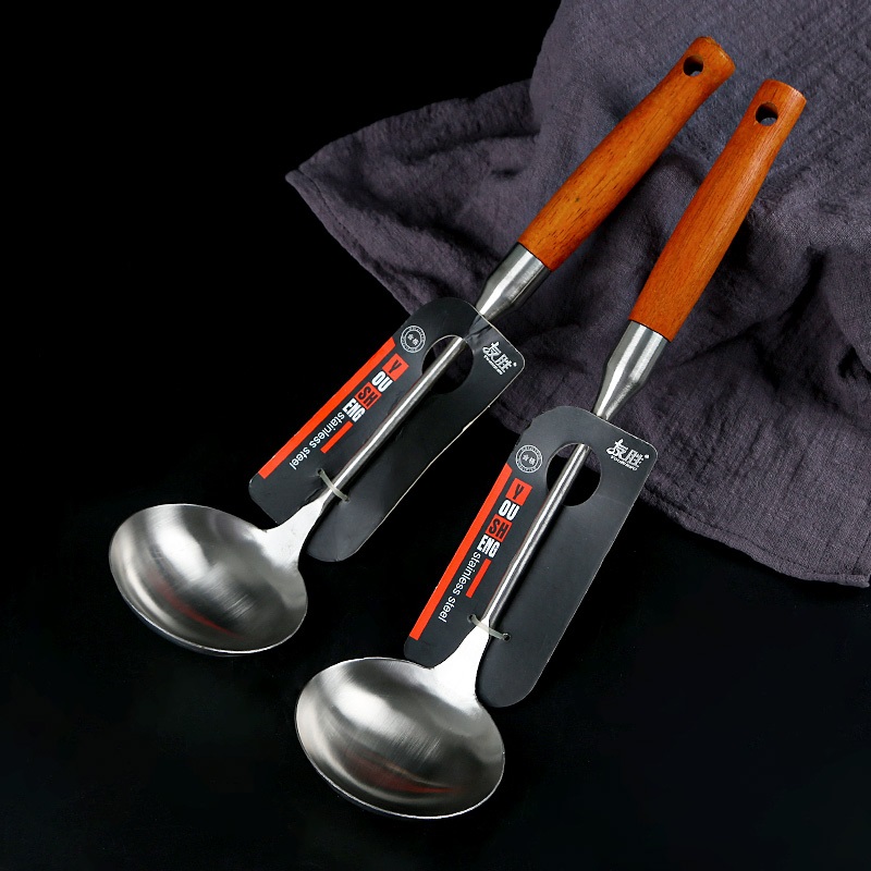 Bles 8 Cm Gourd Spoon With Wooden Handle