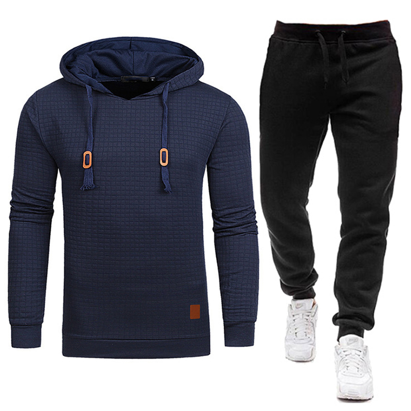 Spring Autumn Men Tracksuit Casual Set Male Joggers Hooded Sportswear Jackets+Pants 2 Piece Sets Hip Hop Running Sports Suit 3XL nike ja 3