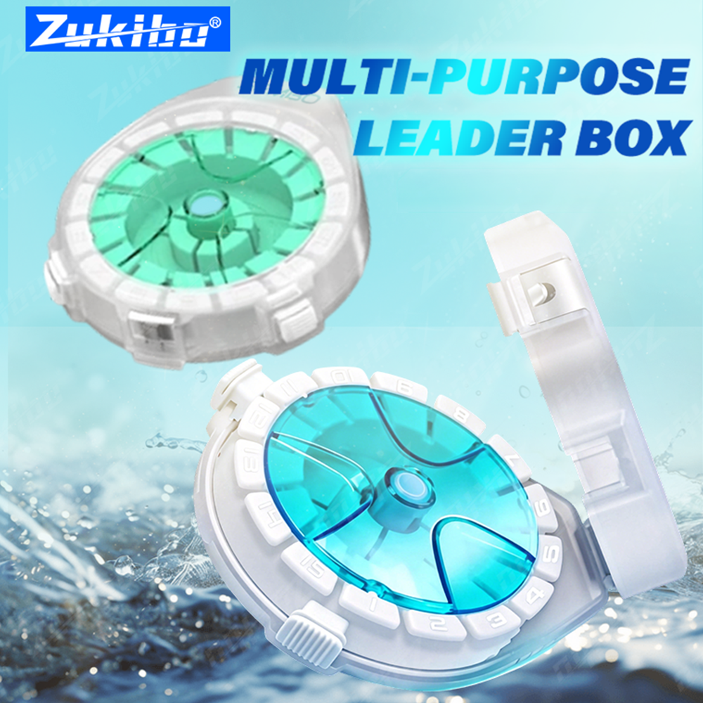 ZUKIBO Carbon Fishing Line Spool Box Multifunction Winding Board Anti-Reverse Built-in Cutter Detachable Portable Tool