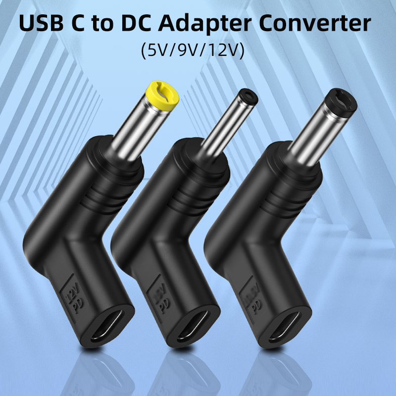 USB C to 5v 9v 12v DC Power Jack Connector Type C PD to 5.5x2.5 4.0x1.7 5.5x2.1 3.5x1.35 3.0x1.1mm Power Supply Converter nike ja 3