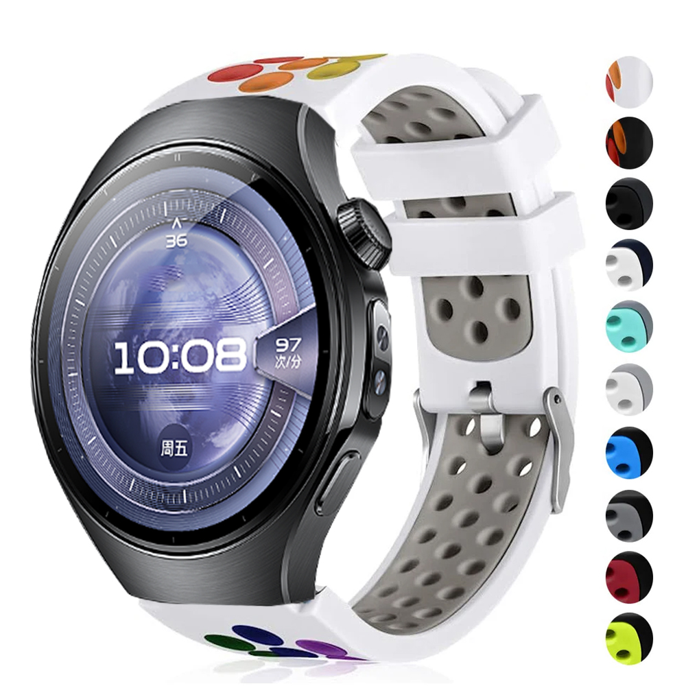 22mm Silicone Strap For Huawei Watch 5 GT4 GT3 GT2 2e GT 46mm Sports Band For Huawei Watch 4 4Pro 3 3Pro Watchband Accessories