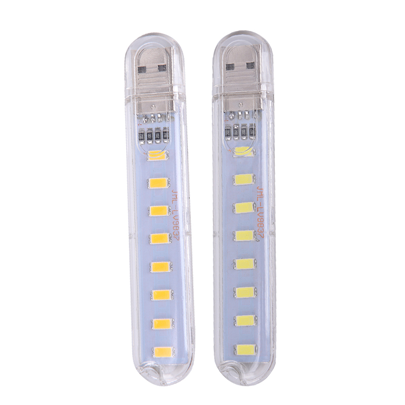 New Mini LED Portable 5V 8 LED USB Lighting Computer Mobile Power Lamp Night Light