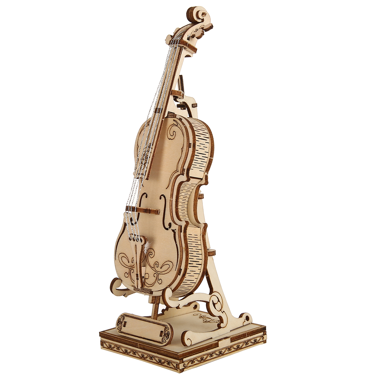 violin 3D Wooden Puzzle, Scale Model,DIY Model Kit, Handcraft ,Home Decoration,Mechanical Model Kit, Building Toy