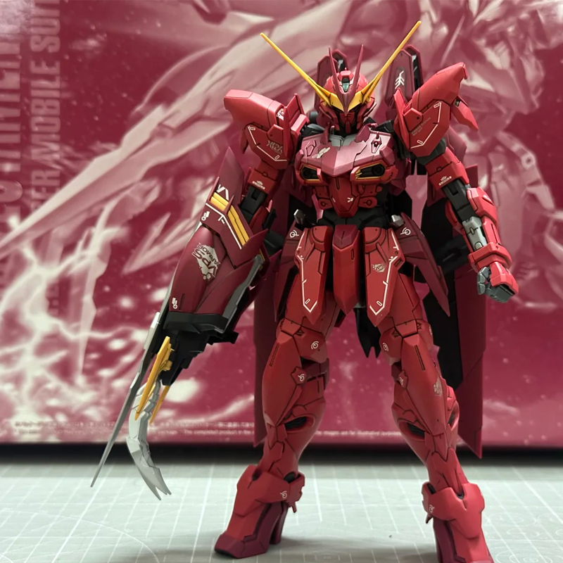 MG 1/100 Red Testament Divine Soldier Mech Assembly Model Kit Action Figures Boys Puzzle Toys Desktop Ornament Collectible