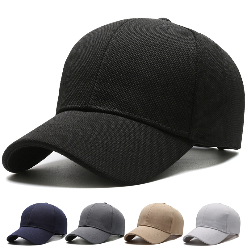 Pine Cloth Light Plate Simple Hat Men'S Casual Baseball Cap Fashion Visor Hat Minimalist Female Cap, Big Head Circumference