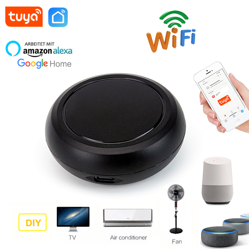 Smart Remote WiFi IR Blaster for TV Air Conditioner Thermometer Hygrometer Compatible with Alexa Home Link Tuya
