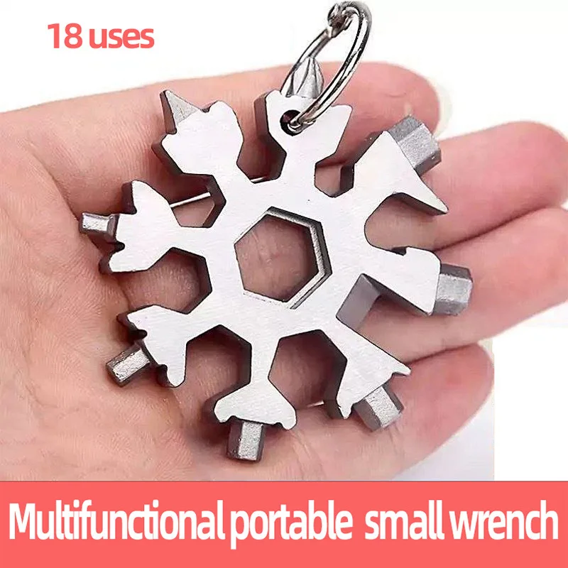 Multifunctional Snowflake Wrench Tool Steel Octagonal Hexagon Portable 18 in One Mini Universal Wrench