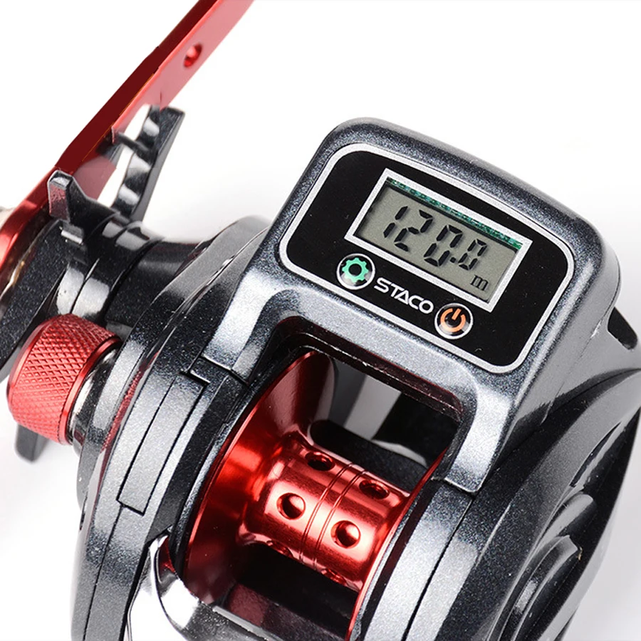 LED Digital Show Line Counter Baitcasting Reel 6.3:1 High Speed 13+1BB Low Profile Left Right Hand for Bass Saltwater Freshwater