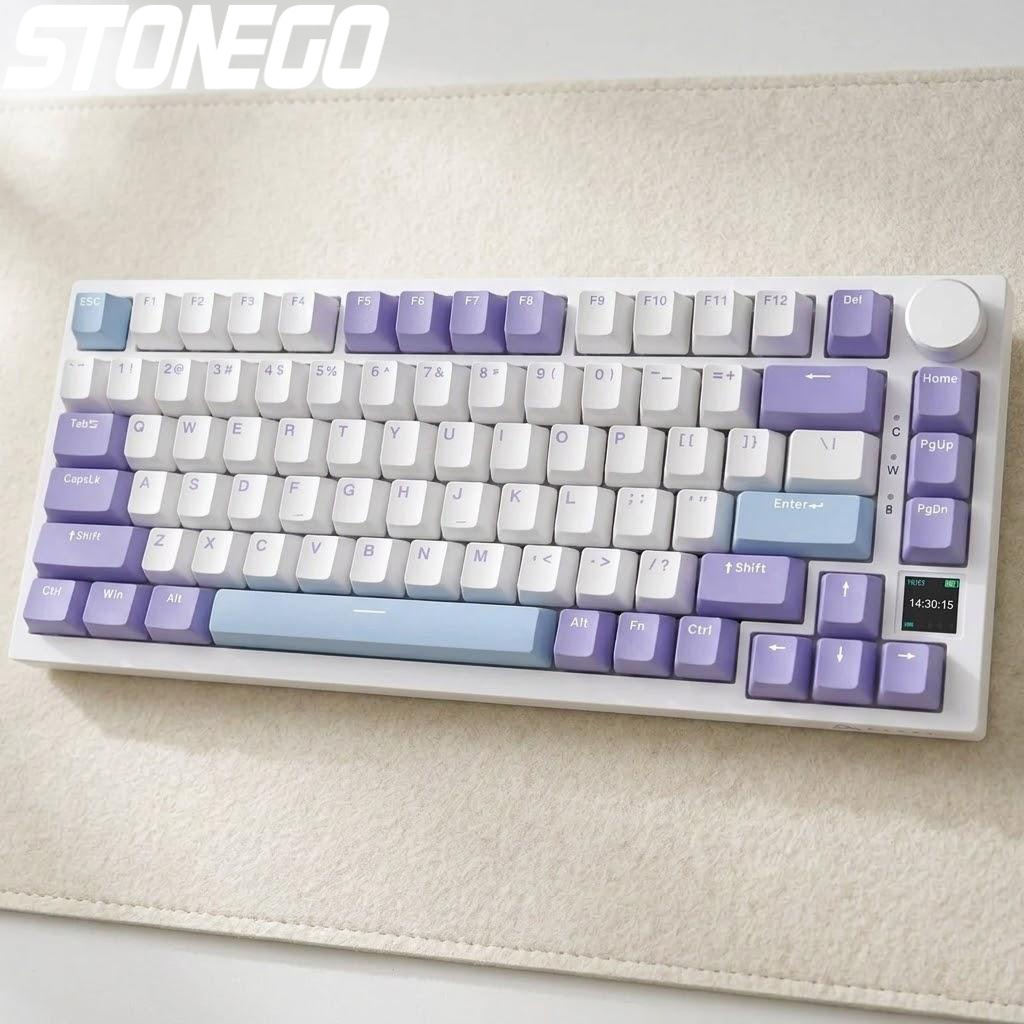 Mechanical Keyboard 75 Percent Hot Swap TFT Display 4000mAh Battery Bluetooth Wireless Wired RGB Knob Esports Windows Mac