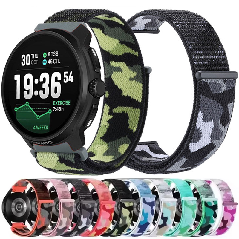 20mm 22mm Nylon Loop For Suunto Race 2 Smartwatch Sport Bracelet For Suunto 3 5 9 Peak Pro/RaceS/Run/Vertical 2/Ocean