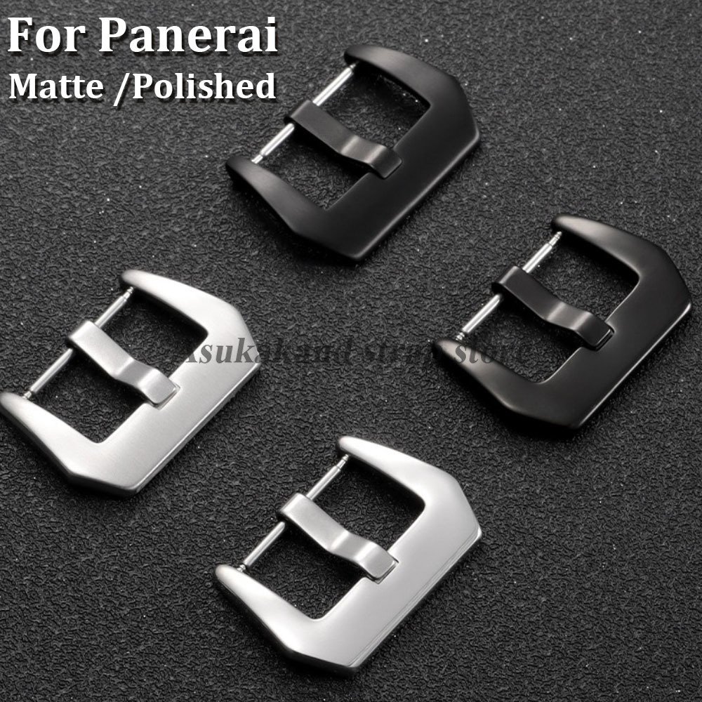 WatchBand Buckle Stainless Steel Button 16mm 18mm 20mm 22mm 24mm 26mm For Panerai Matte Polished Silver Black Buckle Accessories