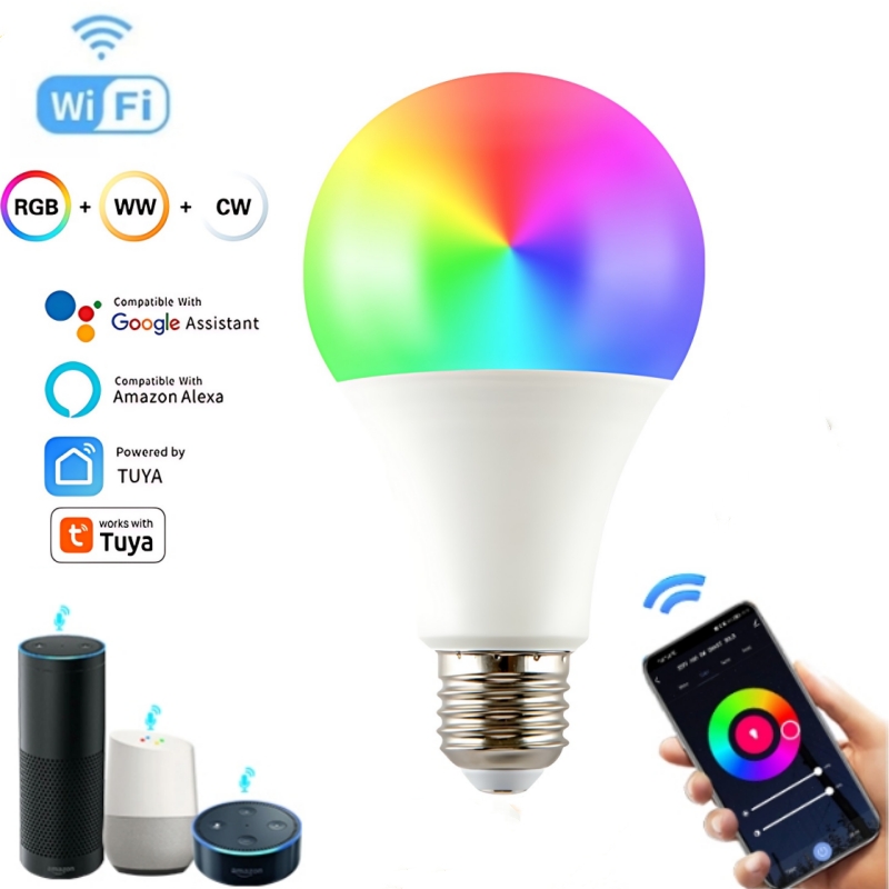 Zigbee 3.0 18W LED Light Bulb RGB+WW+CW E27 WiFi Tuya Smart Home LED Lamp Works With Smart Life Alexa Assistant