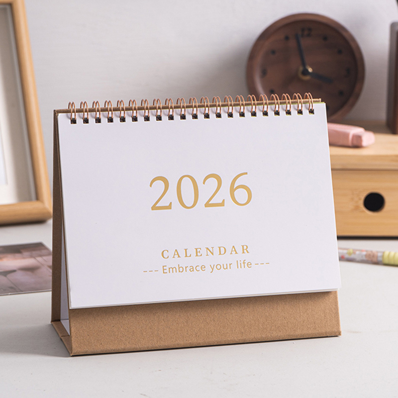 2026 Mini Desk Calendar Simple Creative Desktop Ornaments Calendar Plan Punch Card Calendar Notepad Calendar Anniversary