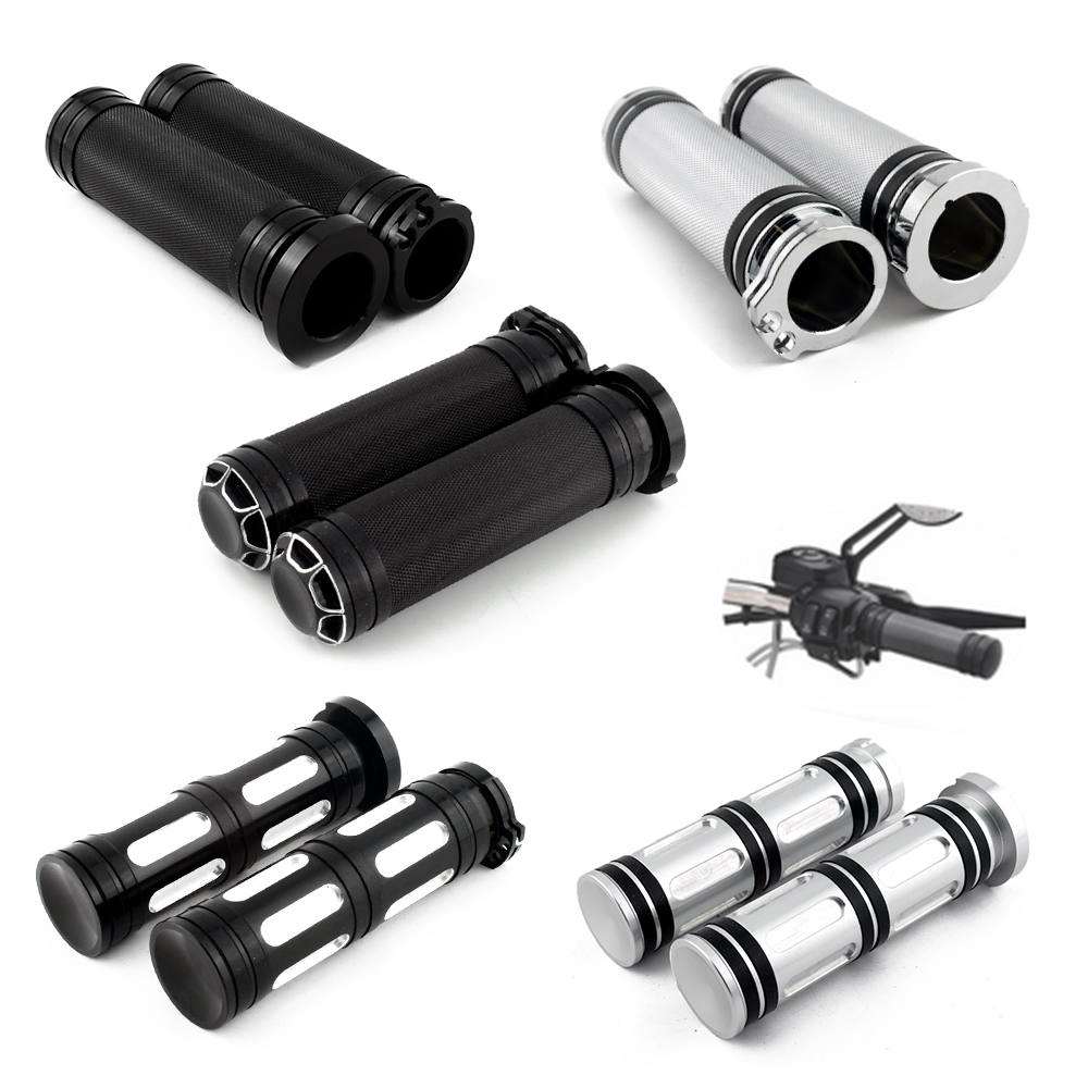 1"25mm Handle Grips Motorcycle CNC Aluminum Handlebar Grips For Harley Touring Road King Glide Dyna Fatboy Softail Sportster XL