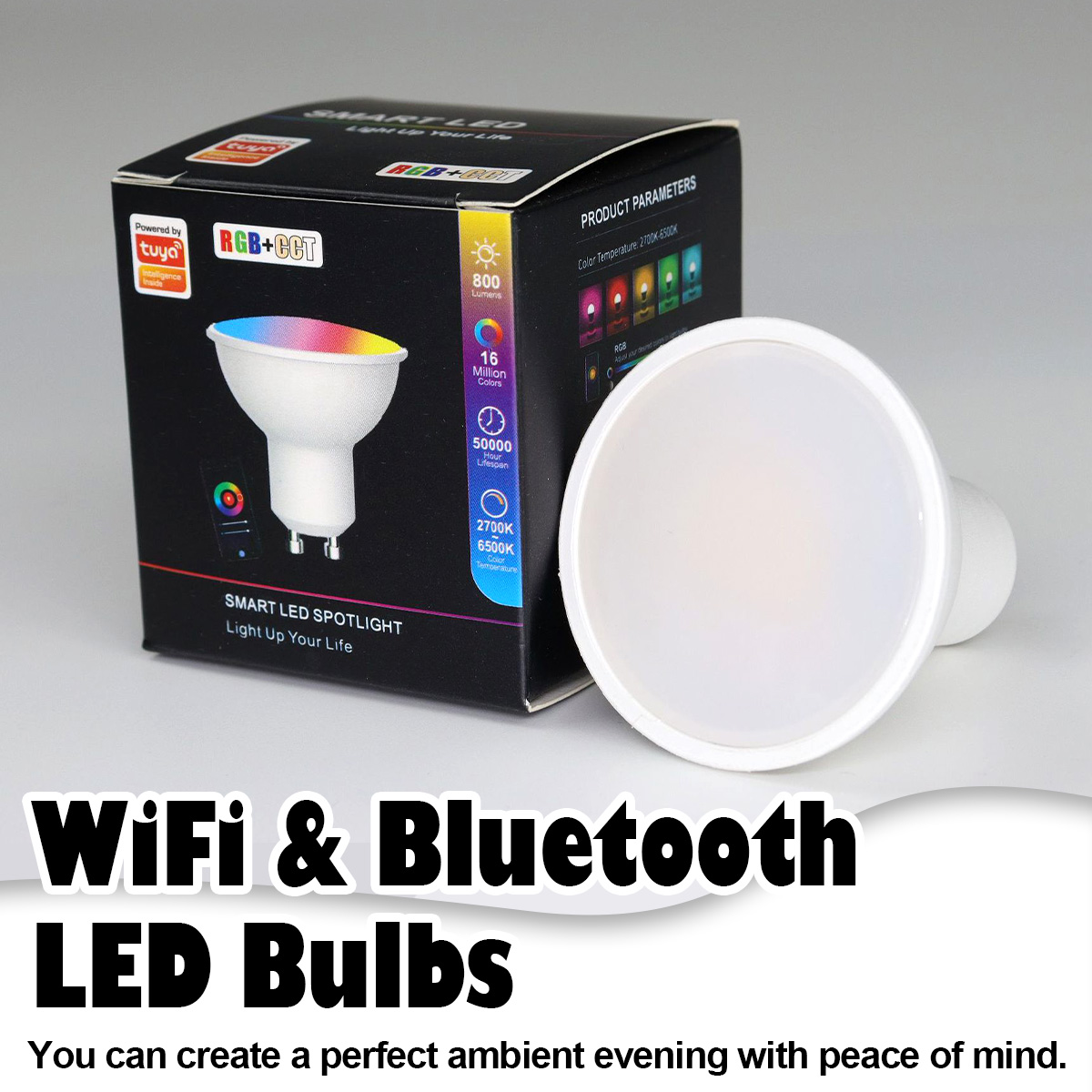 TNCE Tuya E27 E14 GU10 Bulb WIFI Zigbee, Dimmable Light LED lamps 2700-6500k RGB, Smart Life APP, Voice With Alexa Home