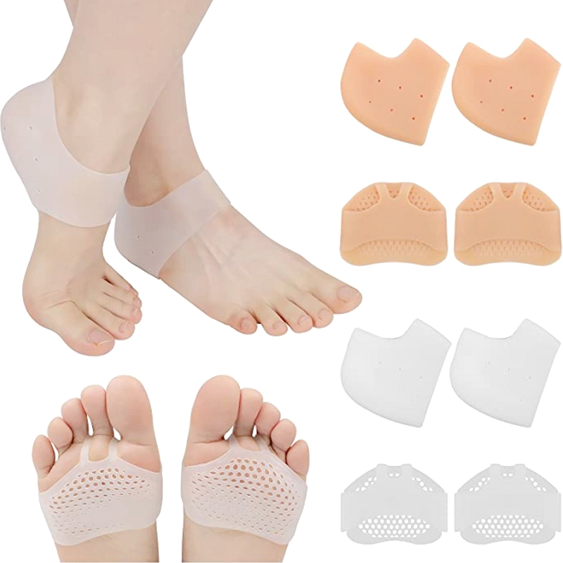 1 Pair Silicone Heel Protectors Gel Metatarsal Pads Forefoot Cushion for Women And Men Foot Comfort Pad