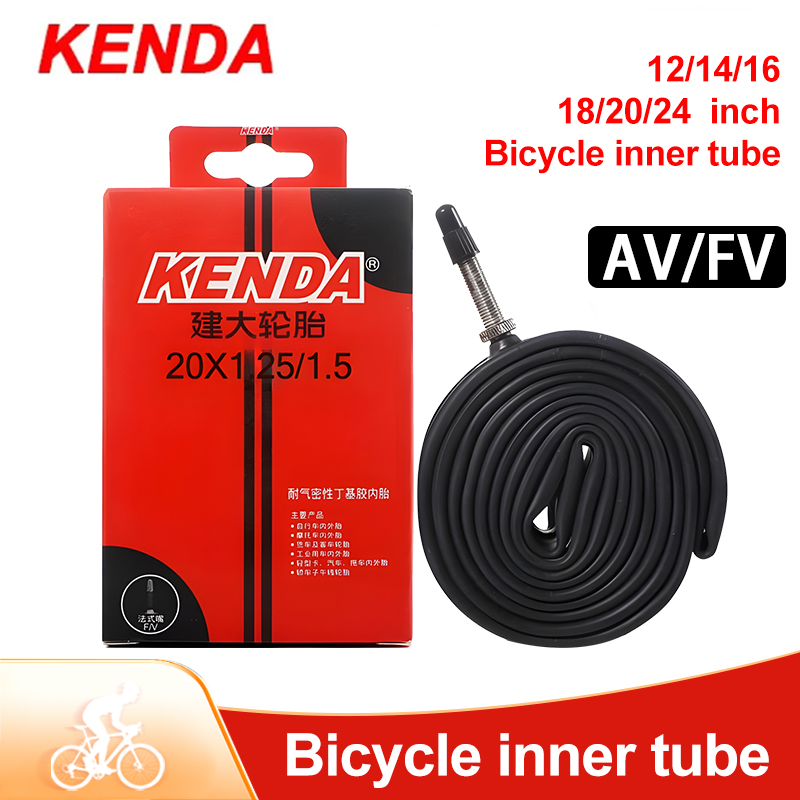 2Pcs KENDA Bicycle Inner Tube 20/26/27.5/29/700c Schrader Presta Butyl Rubber MTB Road Bike Tube Inner Tyre Bicycle Parts