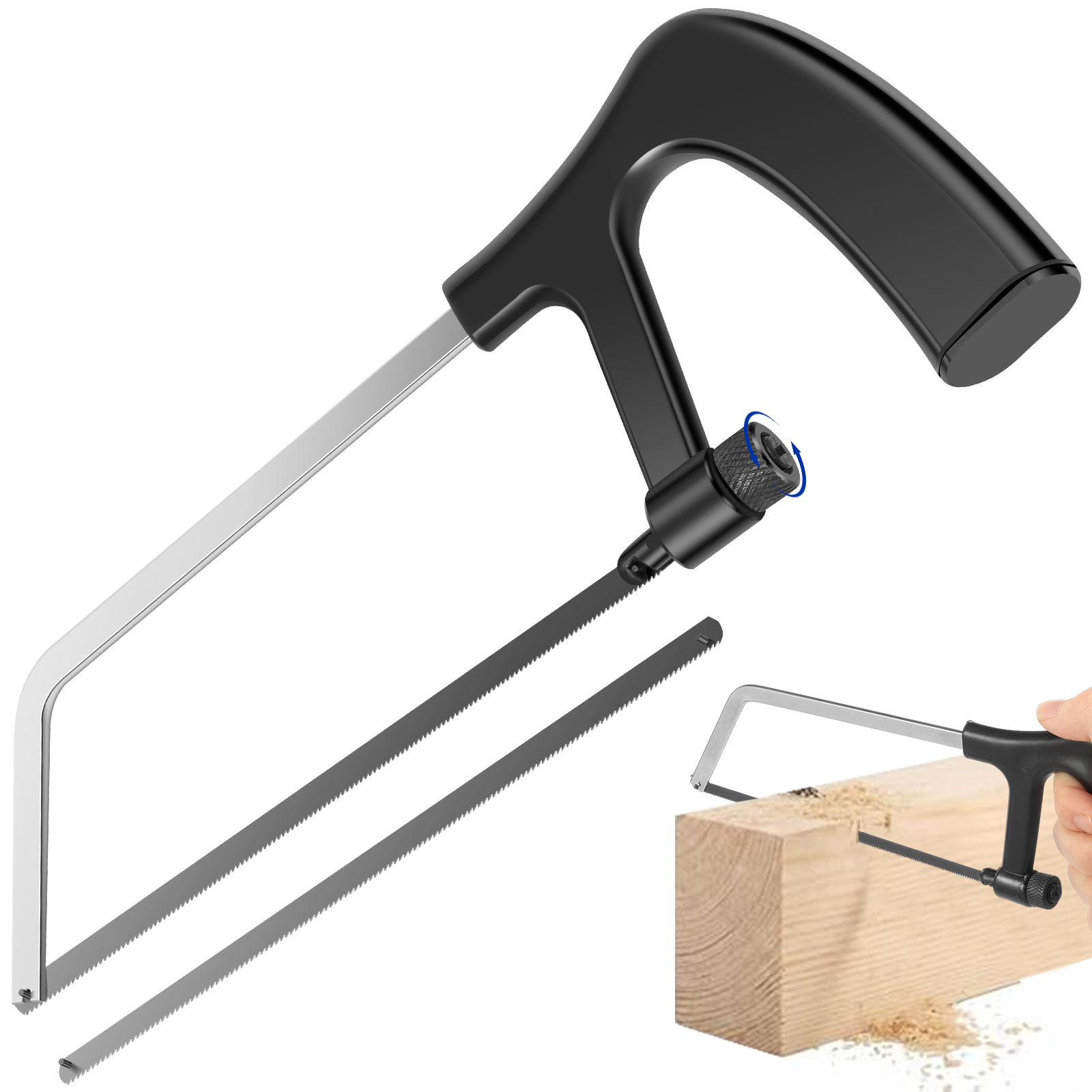 6 Inch Mini Portable Hand Saw Quick Change Blade Metal Bend Saw DIY Precision Cutting Saw with Comfort Grips for Wood Plastic