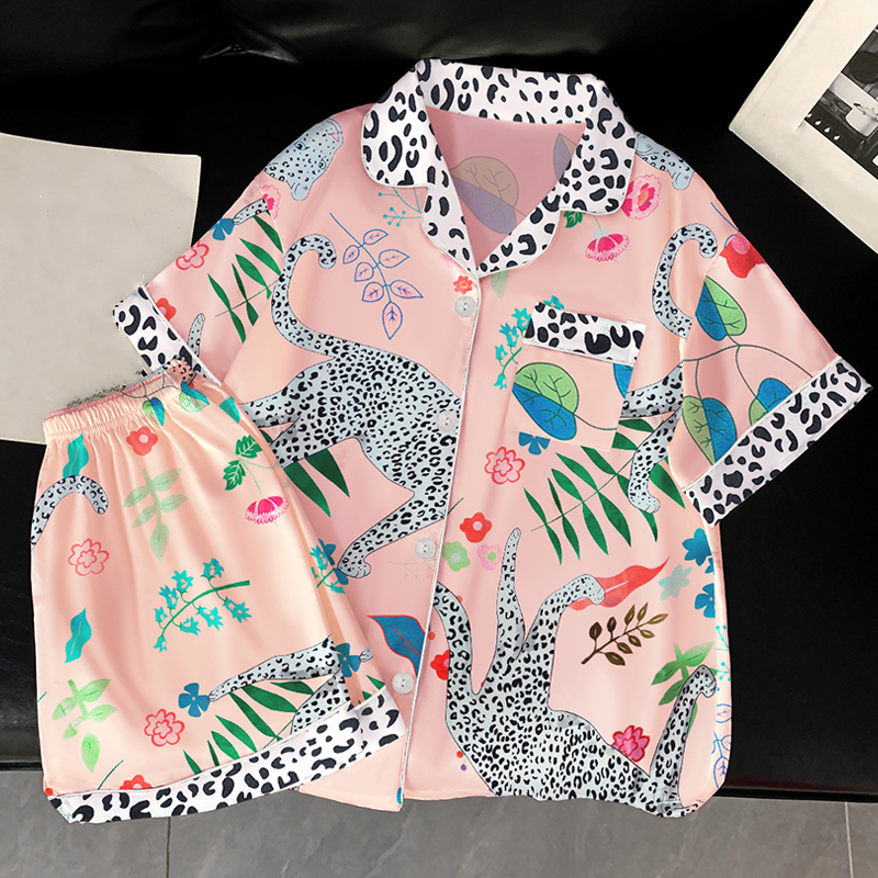 Europeans American Style Pajamas for Women Y2K Trendy Cool Short Pajamas Set Vintage Summer New 2025 Simple Sleepwear Woman Thin