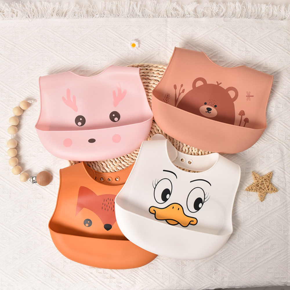 New Hot Soft Silicone Baby Bib Waterproof Large Drool Feeding Bib for Kids Baby Bibs Toddlers Easy Clean Bebes Accesorios
