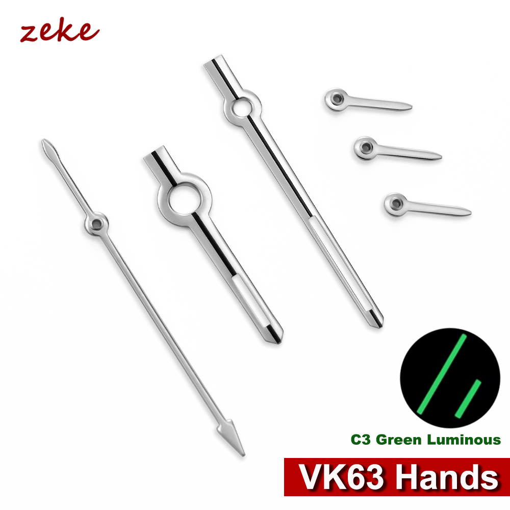 NH05 Watch Hands Silver Watch Hands C3 Green Luminous Fit NH05 NH06 Movement Watches Accessories Parts