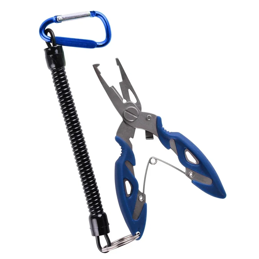 Fishing Pliers Fishing Tackle Stainless Lanyards Hook Recover Split Ring Fishing Accessories Use Tongs Multifunction Scissors