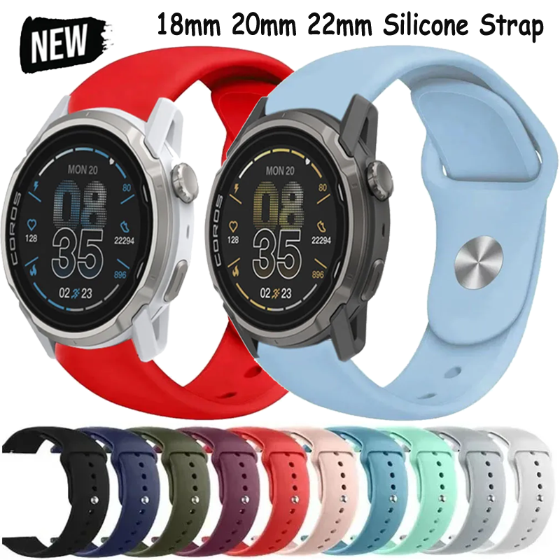 22mm 20mm Silicone Strap for COROS APEX 4 42mm PACE 4 3 Bracelet Suunto Vertical 2 Race 2 S Band Watch 5 GT6-5-4 Correa