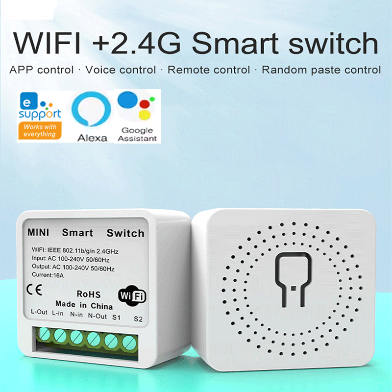 Smart switch eWelink, Wifi remote wireless control, timing switch controller, voice control