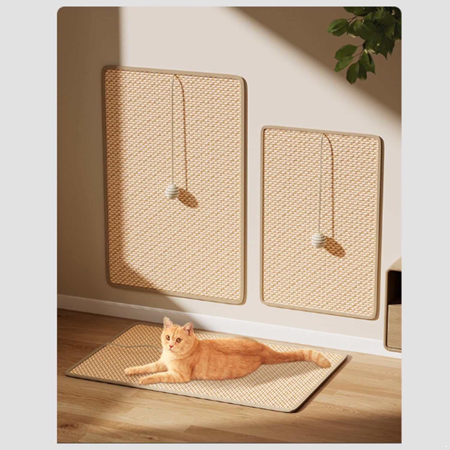 Cat Sisal Mat Furniture Wall Anti-Scratch Pad Wear-resistant Cat Scratching Board for Cat Paw Training Protect Couch and Carpets