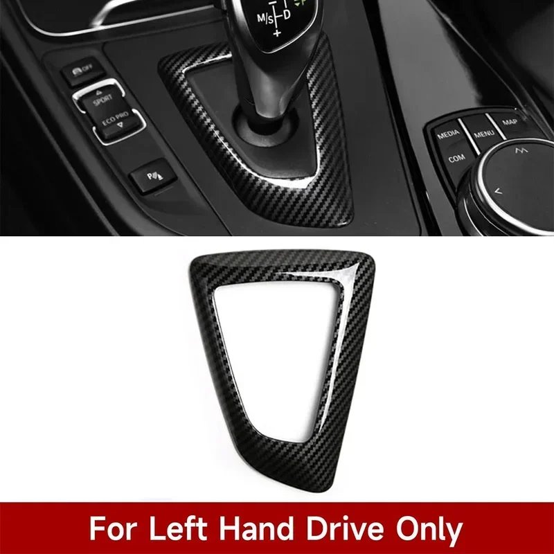 LHD Carbon Fiber Style Center Console Shift Head Base Panel Plastic Suitable For BMW F21 F20 F22 F23 F30 F31 F32 F34 F33 F35 F36
