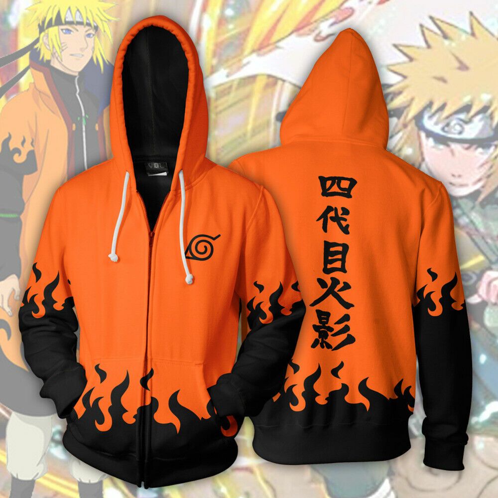 Orange Naruto Hokage Hoodie Unisex