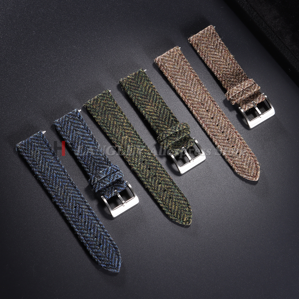 Nylon Strap 18mm 20mm 22mm 24mm Weave Stripe Canvas Watch Band Men Women Quick Release Sport Wrist Bracelet for