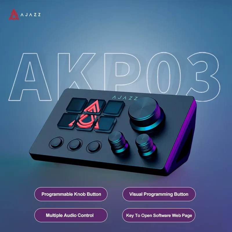 Ajazz AKP03E/153E Programmable Macro Keyboard Mechanical Gaming Keyboard Custom Button Mini Keyboard For Multiple Scenario nike ja 3
