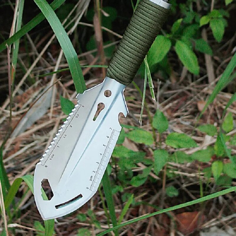 Camping Portable Engineer Shovel, Field Survival Tools, Outdoor Stainless Steel Multi-functional Small Hand Shovel