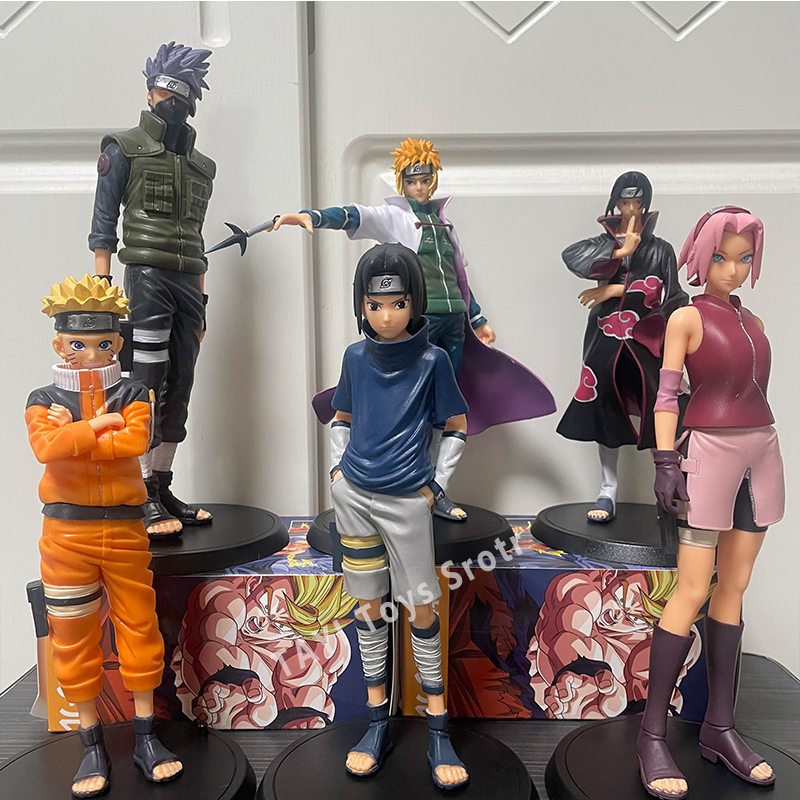 Anime Naruto Figure Uchiha Itachi Sasuke Kakashi Set PVC Action Figure Model Toy Collection