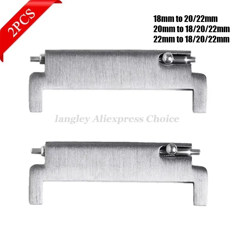2pcs Watchband Connectors Adapter 22mm To 22mm 20mm To 22mm 14/18/20mm To 20mm Quick Release Pins Adapter Watch Band Spring Bars