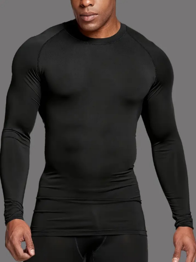 Men Running Compression T-shirt Long sleeves Sport Tees Gym Fitness Sweatshirt Male Jogging Tracksuit Homme Athletic Shirt Tops