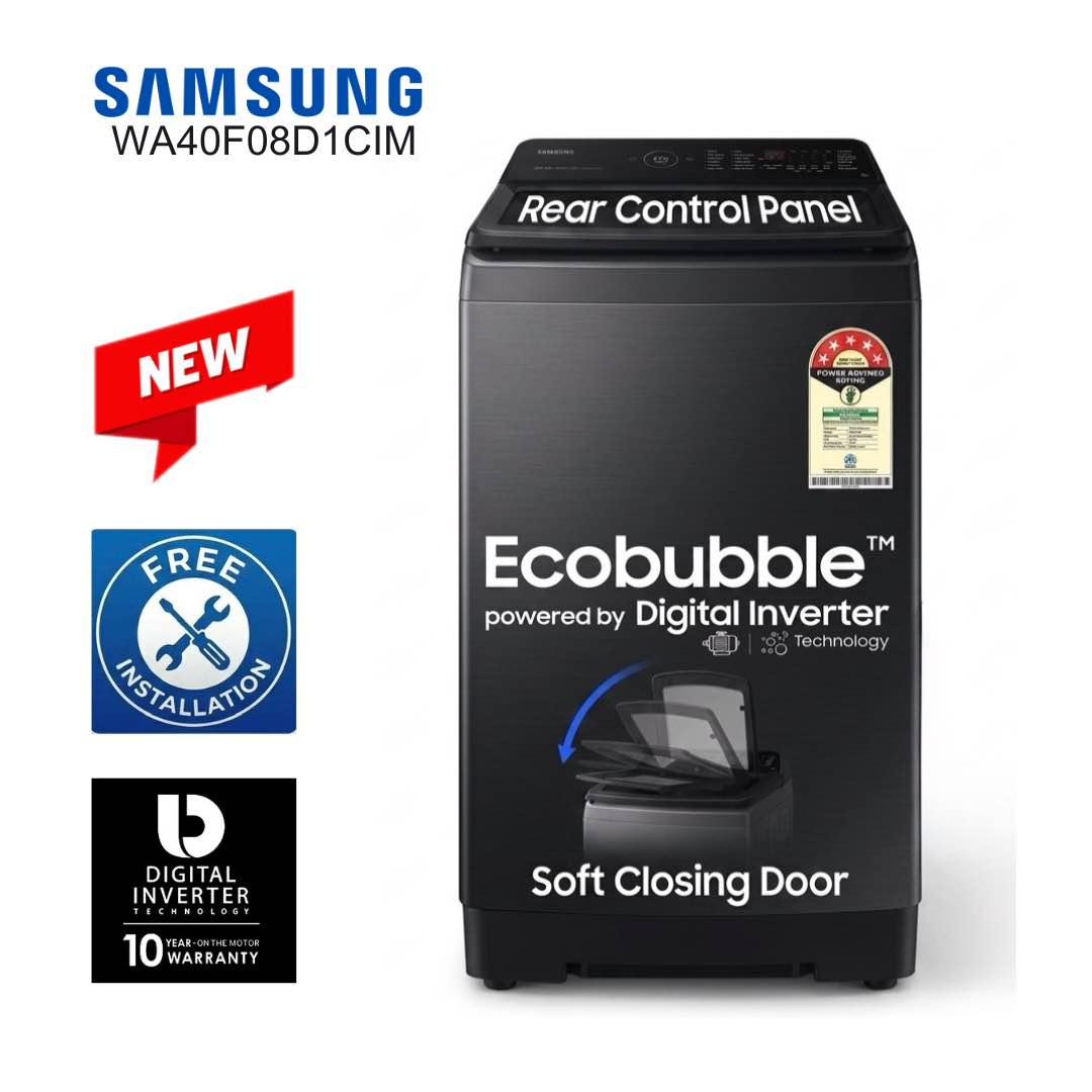 SAMSUNG 8 Kg Top Loading Digital Inverter Eco Bubble Washing Machine WA40F08D1CIM