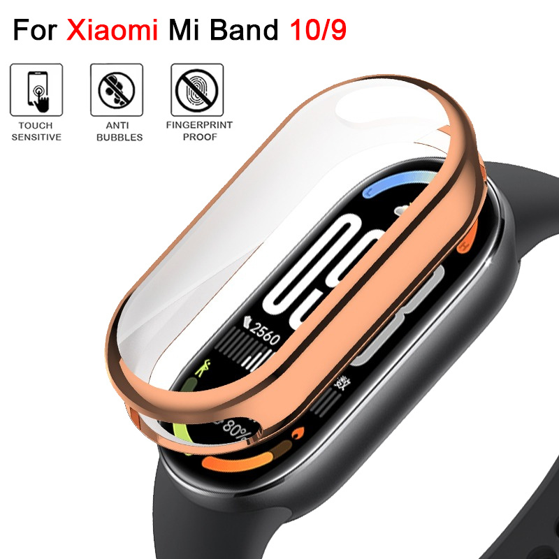 Soft Silicone Case For Xiaomi Band 10 9 Bracelet All-Around TPU Case Bumper For Xiaomi Smart Band 9 10 Bracelet Screen Protector