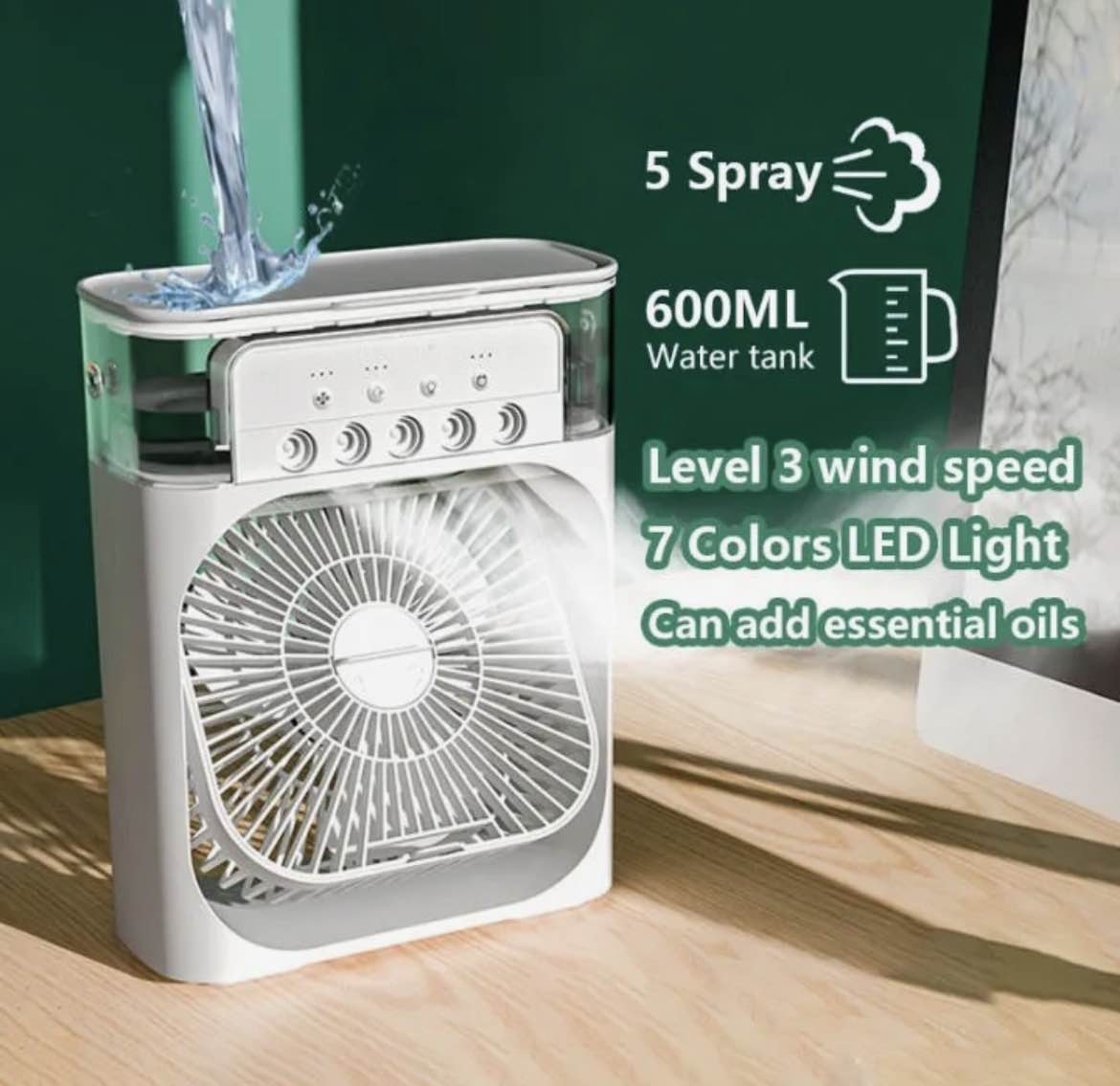 Mini Air Cooler Fan | Humidifier & Air Conditioner with Water Compartment