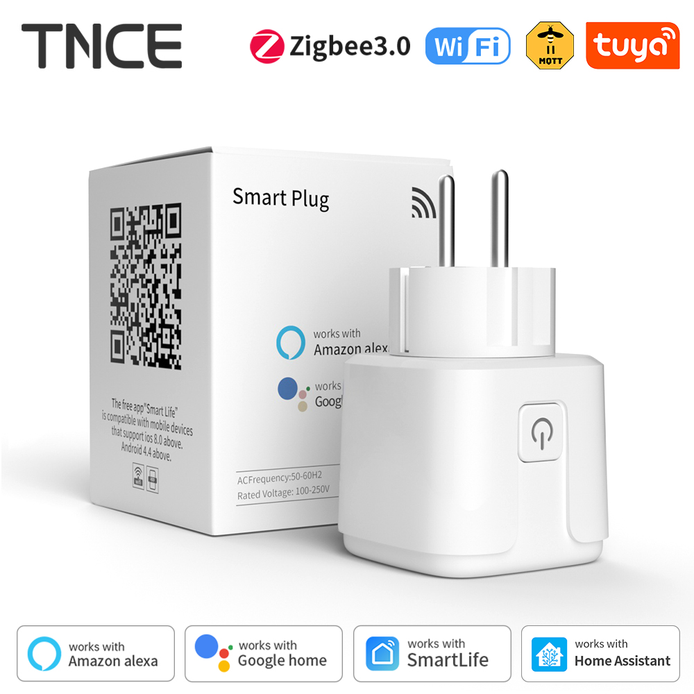 EU Socket 16A/20A Wifi Plug Power Outlet Alexa Home Works with Tuya Smart Life APP Remote Voice Control