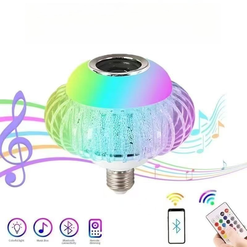 Smart Bluetooth RGB LED Bulb Color Changing Music Sync Light Remote Dimmable Color Adjustable Atmosphere Lamp for Bedroom KTV