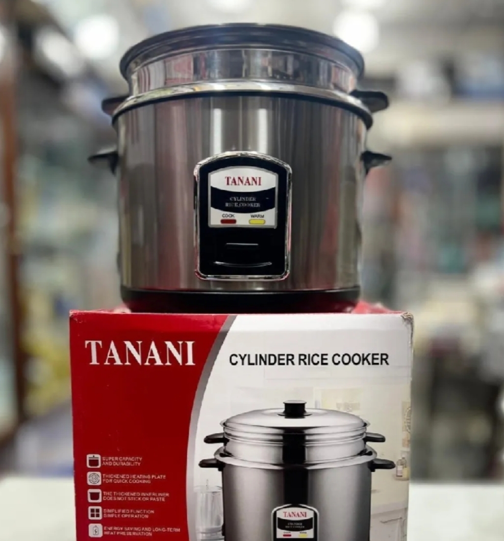 Steel Rice Cooker With Steamer 2.2 Ltrs