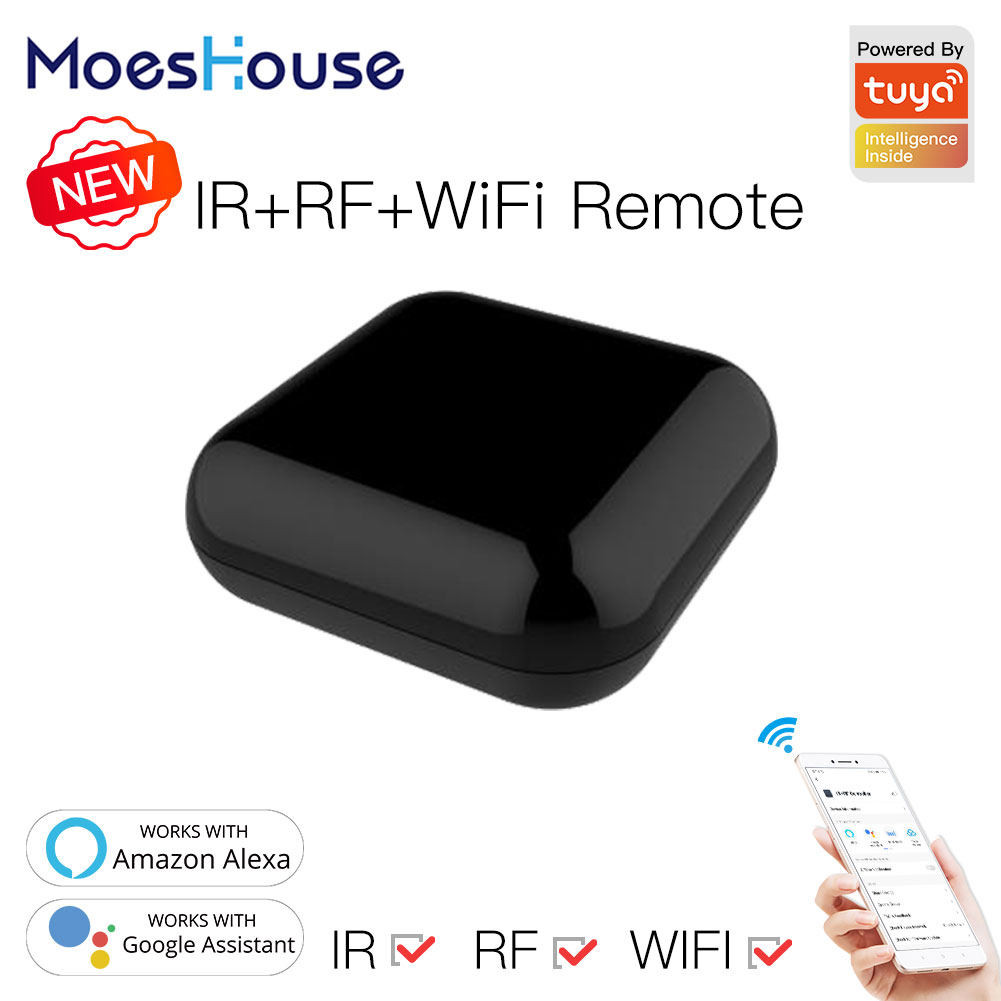 MOES Tuya WiFi IR Thermostat AC Controller Remote Control Temperature and Humidity Sensor Smart Life Voice Control Alexa